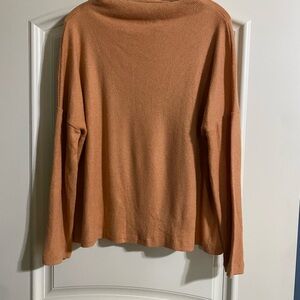 Tres Bien Women's Cowl Neck Top in Warm Orange